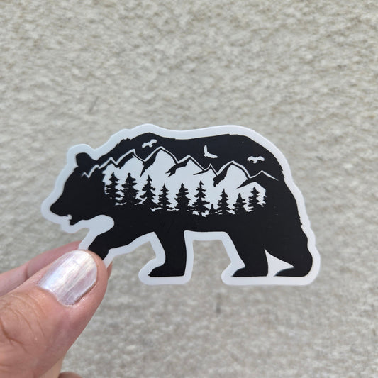 Mountain Bear Vinyl Sticker