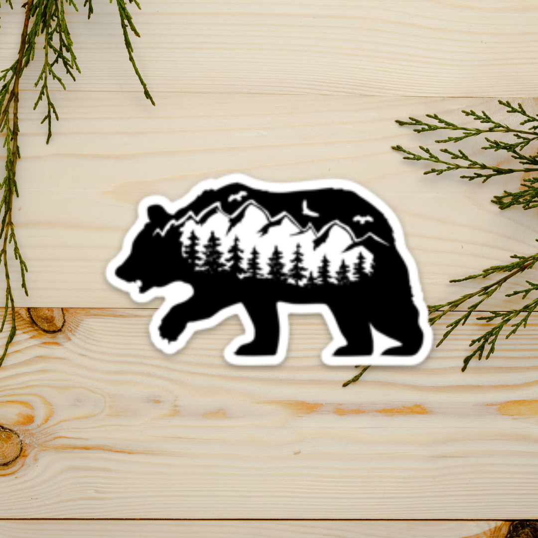 Mountain Bear Vinyl Sticker