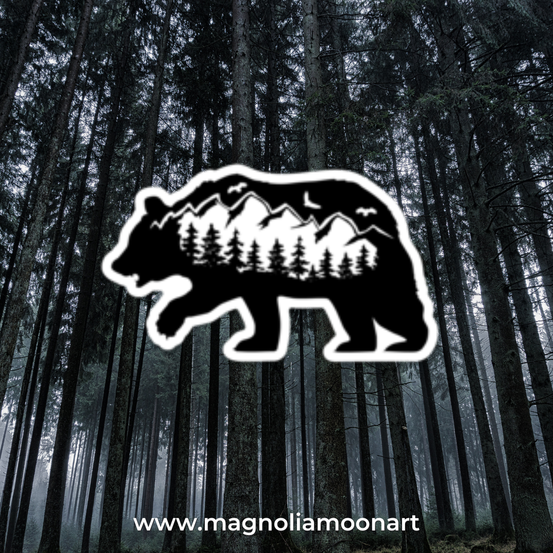 Mountain Bear Vinyl Sticker