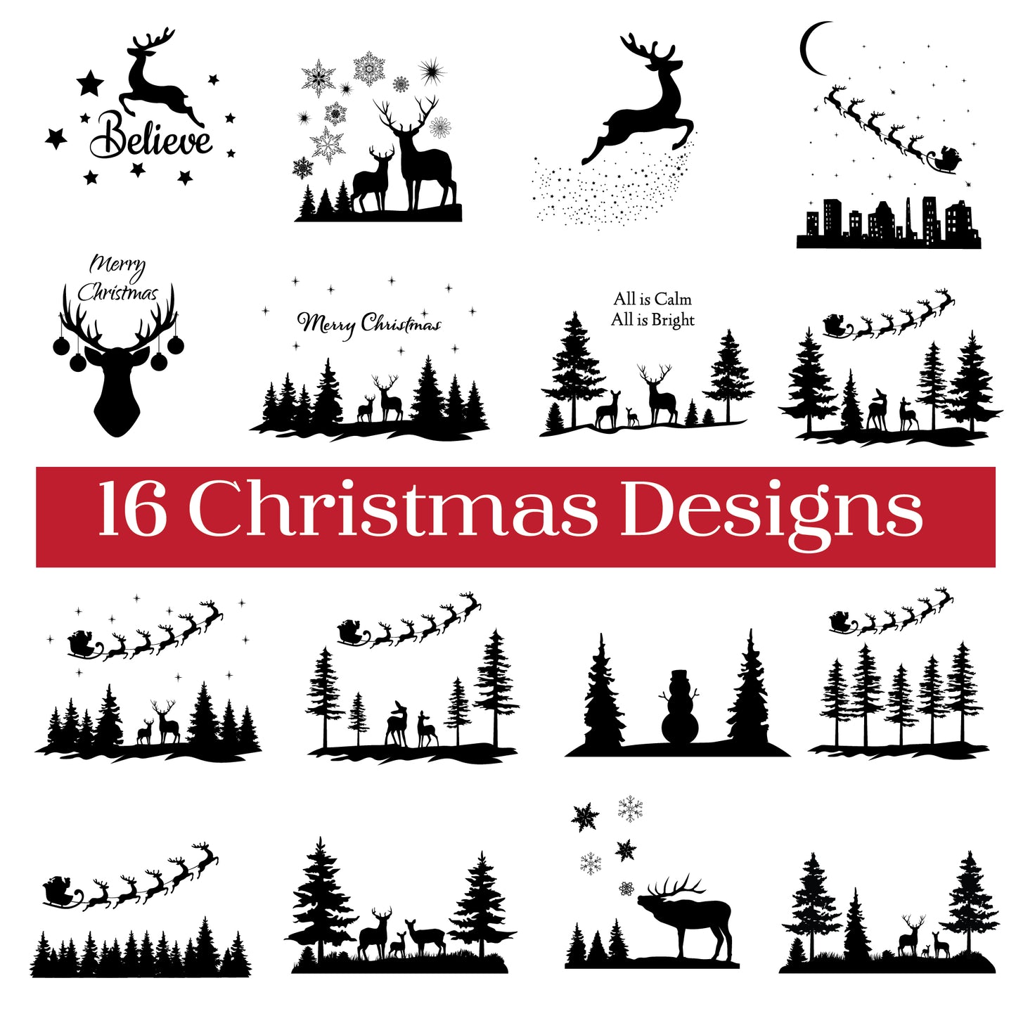 Winter Scene SVG Bundle