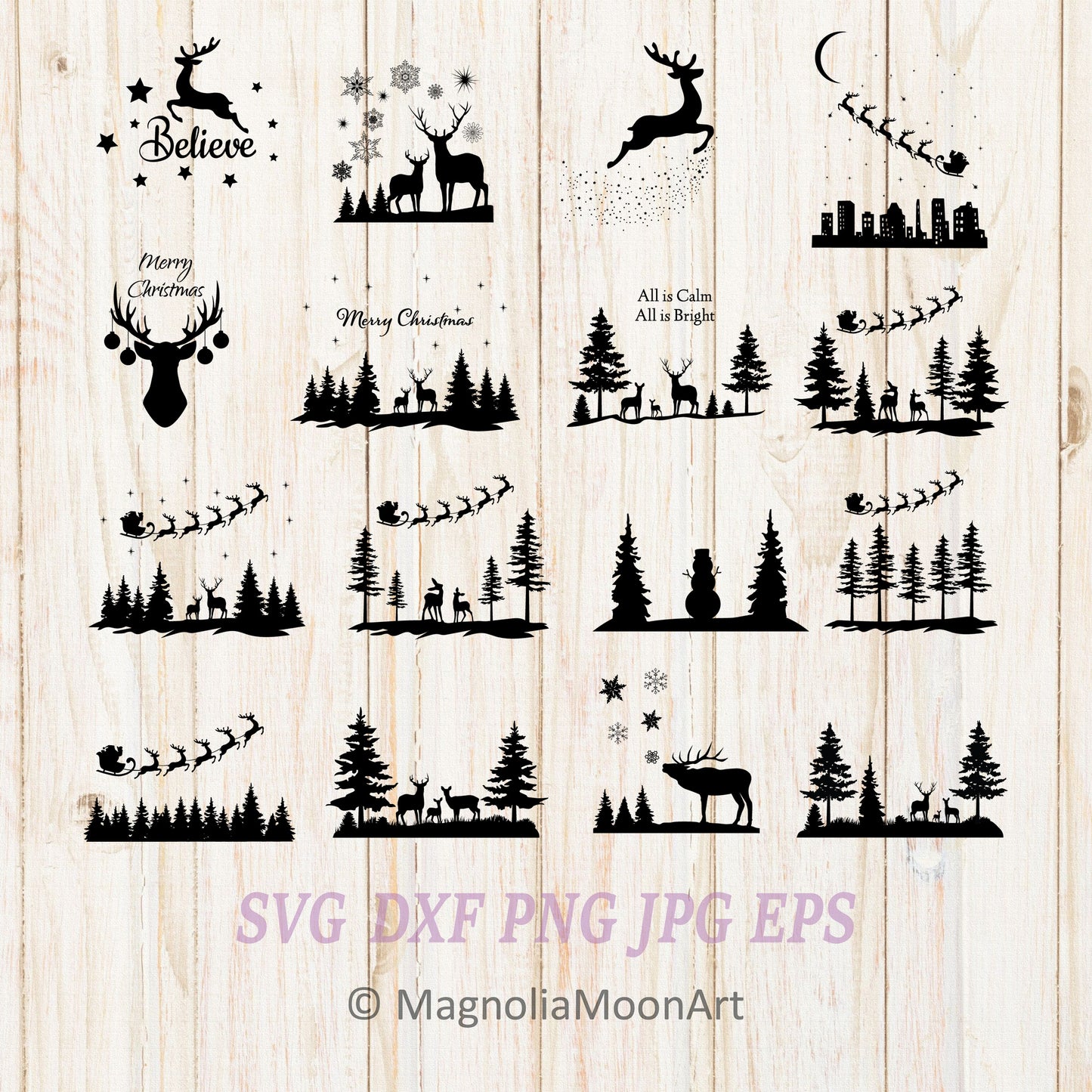 Winter Scene SVG Bundle