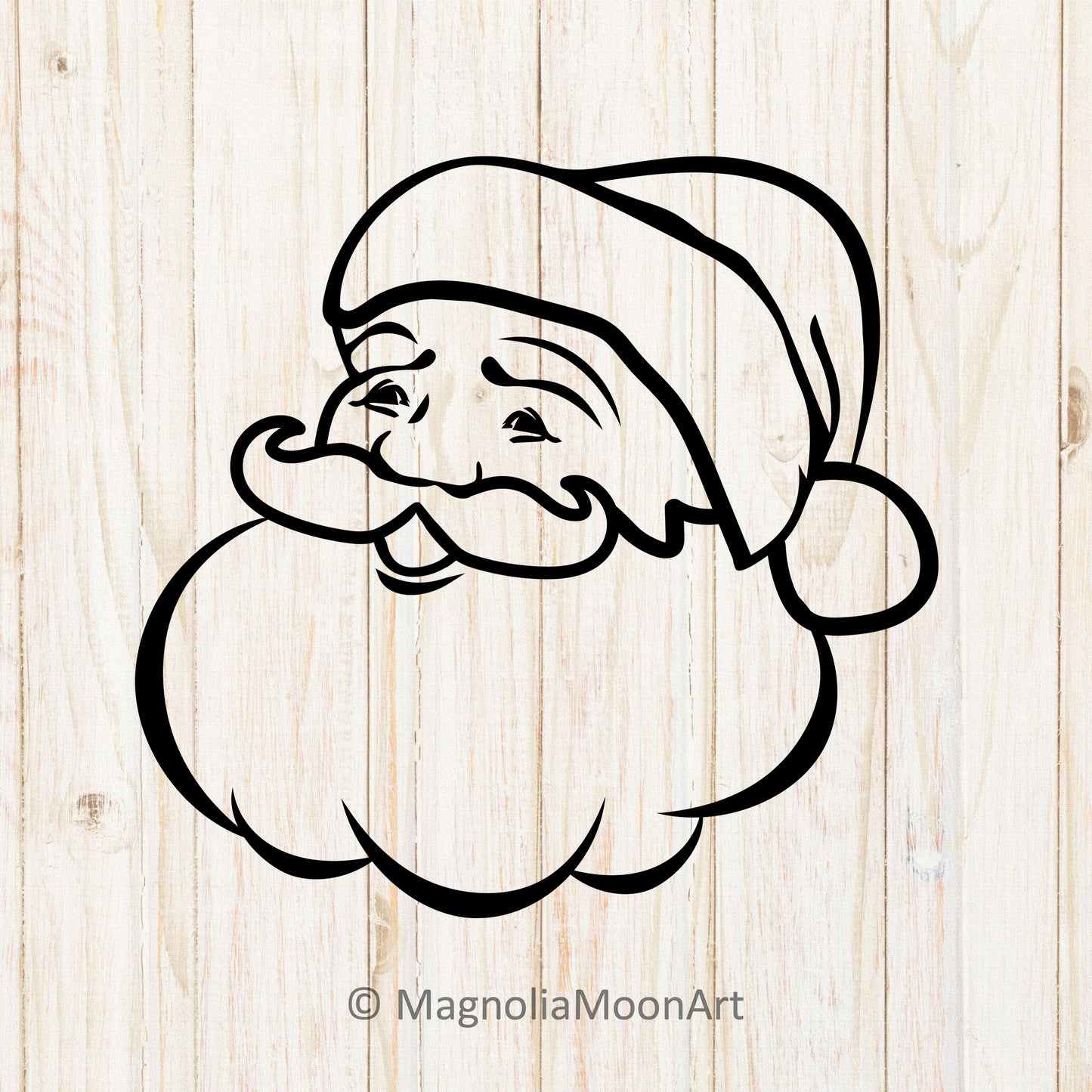 Santa Smiling Face SVG