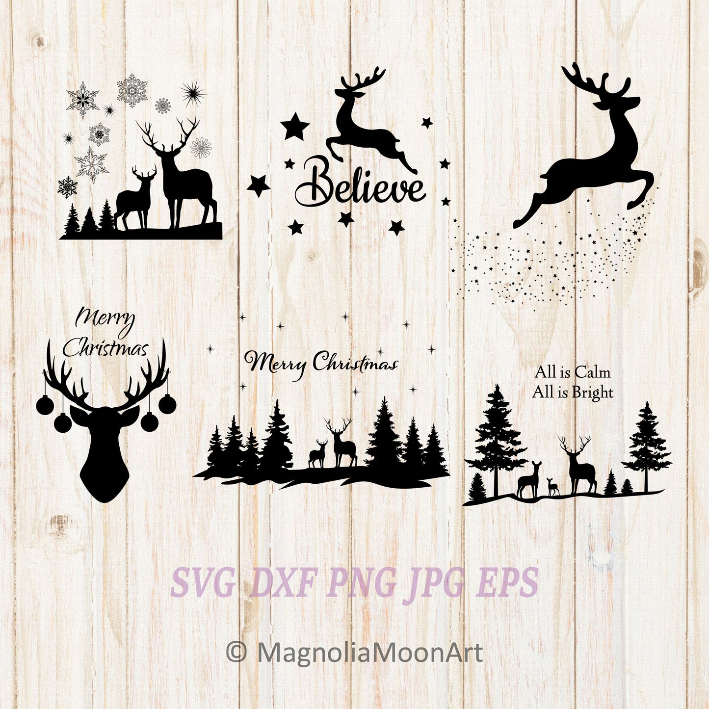 Christmas Deer Bundle SVG