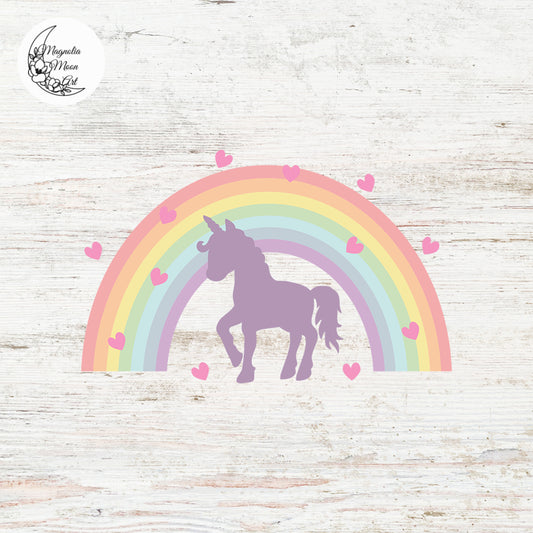 Unicorn and Rainbow SVG