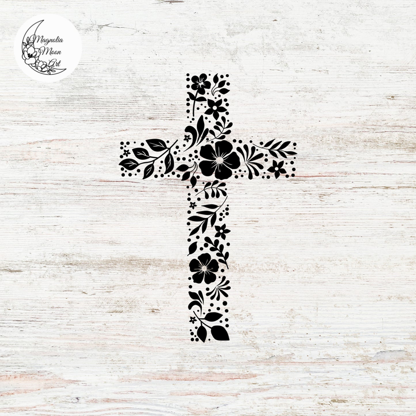 Floral Christian Cross