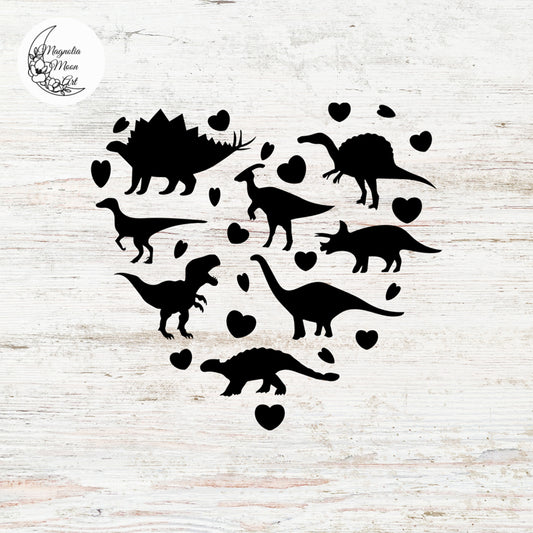 Dinosaur Heart SVG