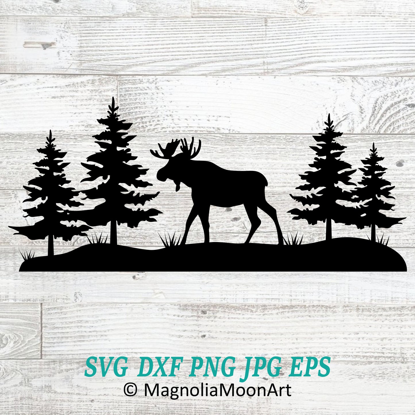 Moose In the Forest SVG