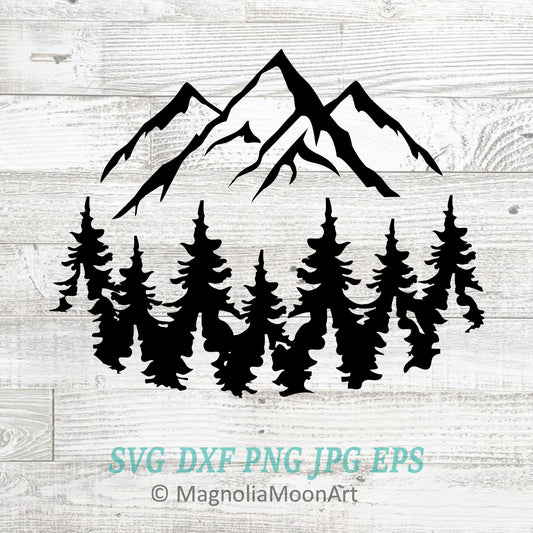 Mountains and Forest SVG