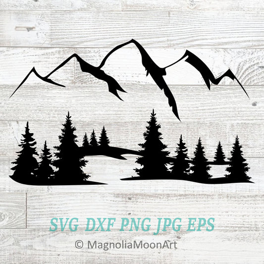 Mountains and Forest SVG