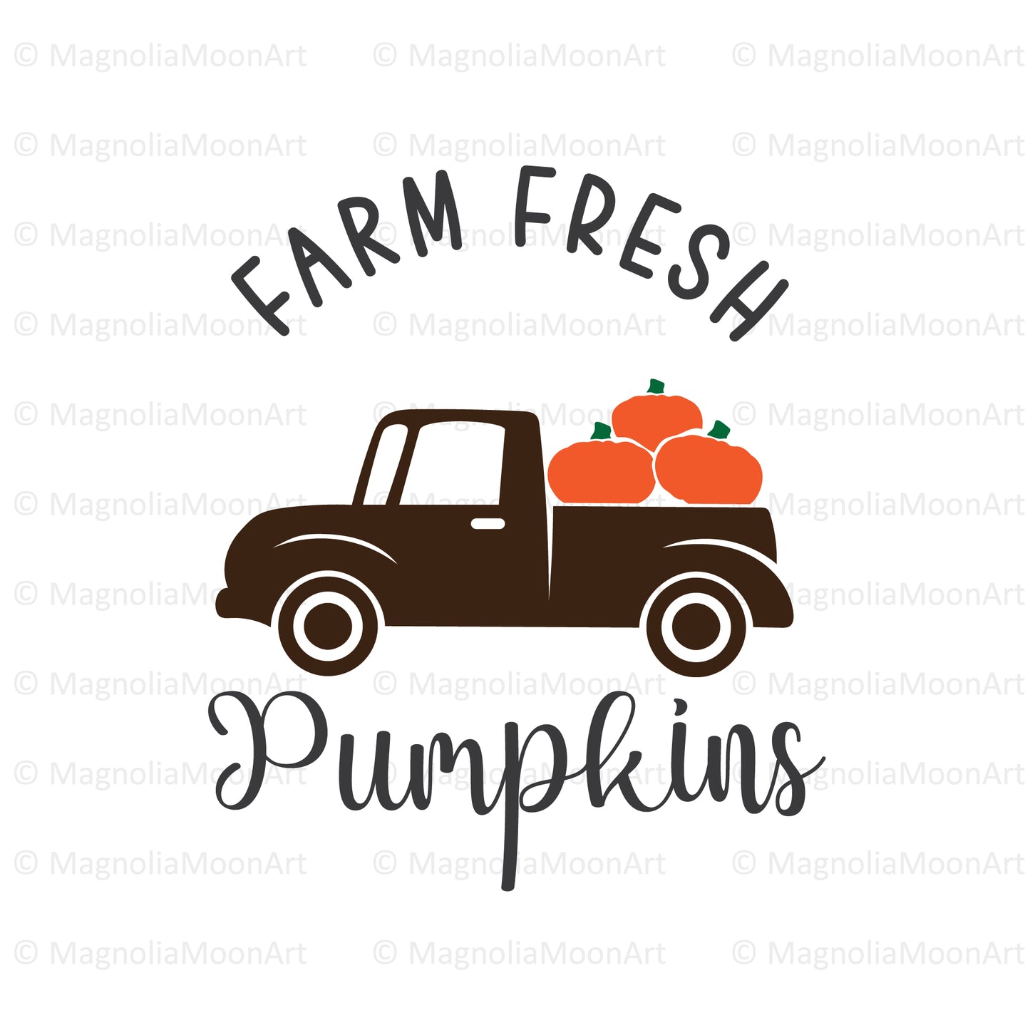 Farm Fresh Pumpkins Truck SVG